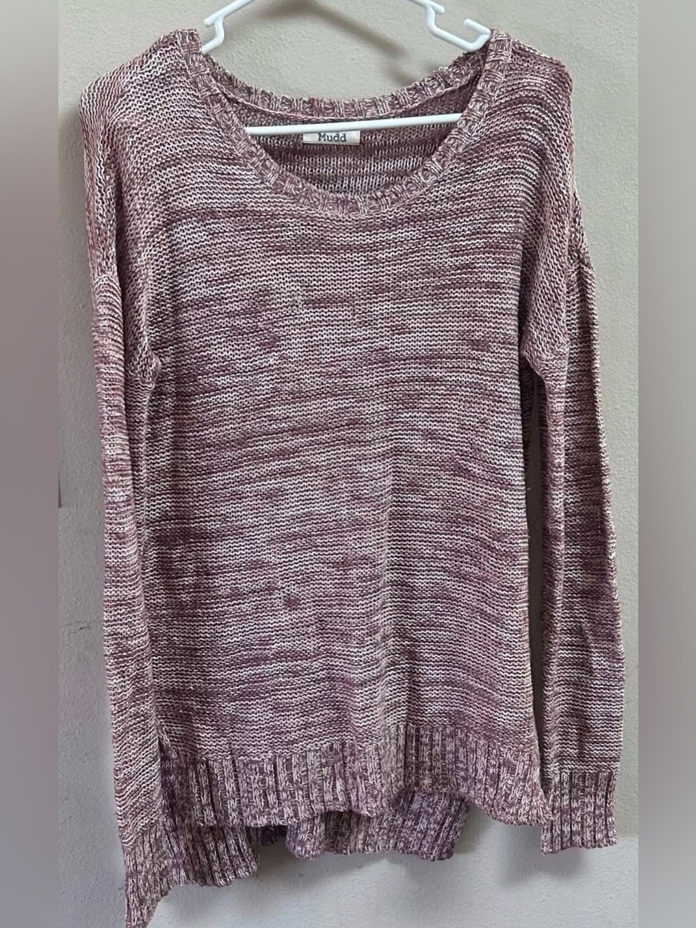 Mudd Marled Rose Crewneck Sweater